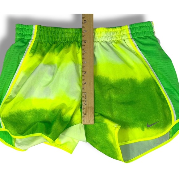 Nike Dri Fit Women's Small Volt neon Ombre Green Tempo Running Shorts mesh lined - Picture 10 of 14